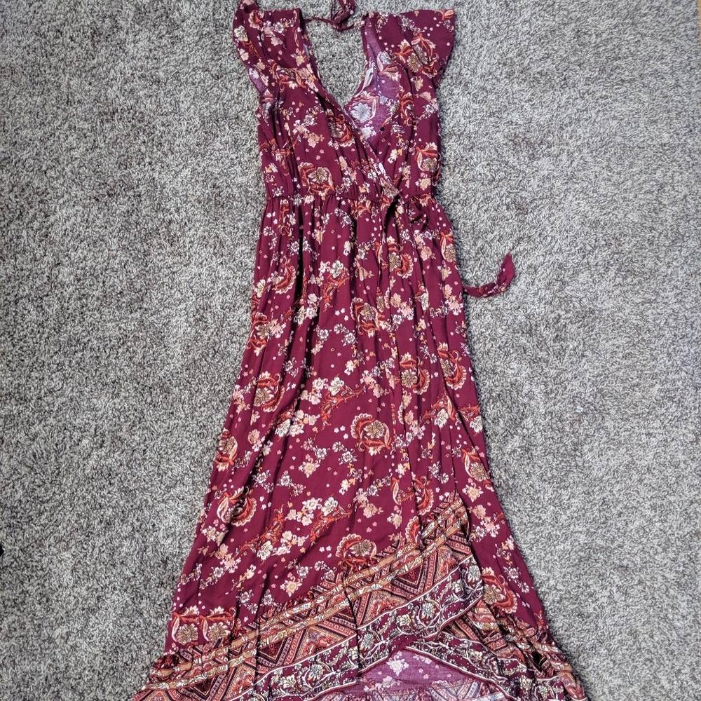 Flowy Burgundy Dress